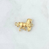 Herraje Caballo 0.9gr / 2cm / Mate Oro Amarillo 18K