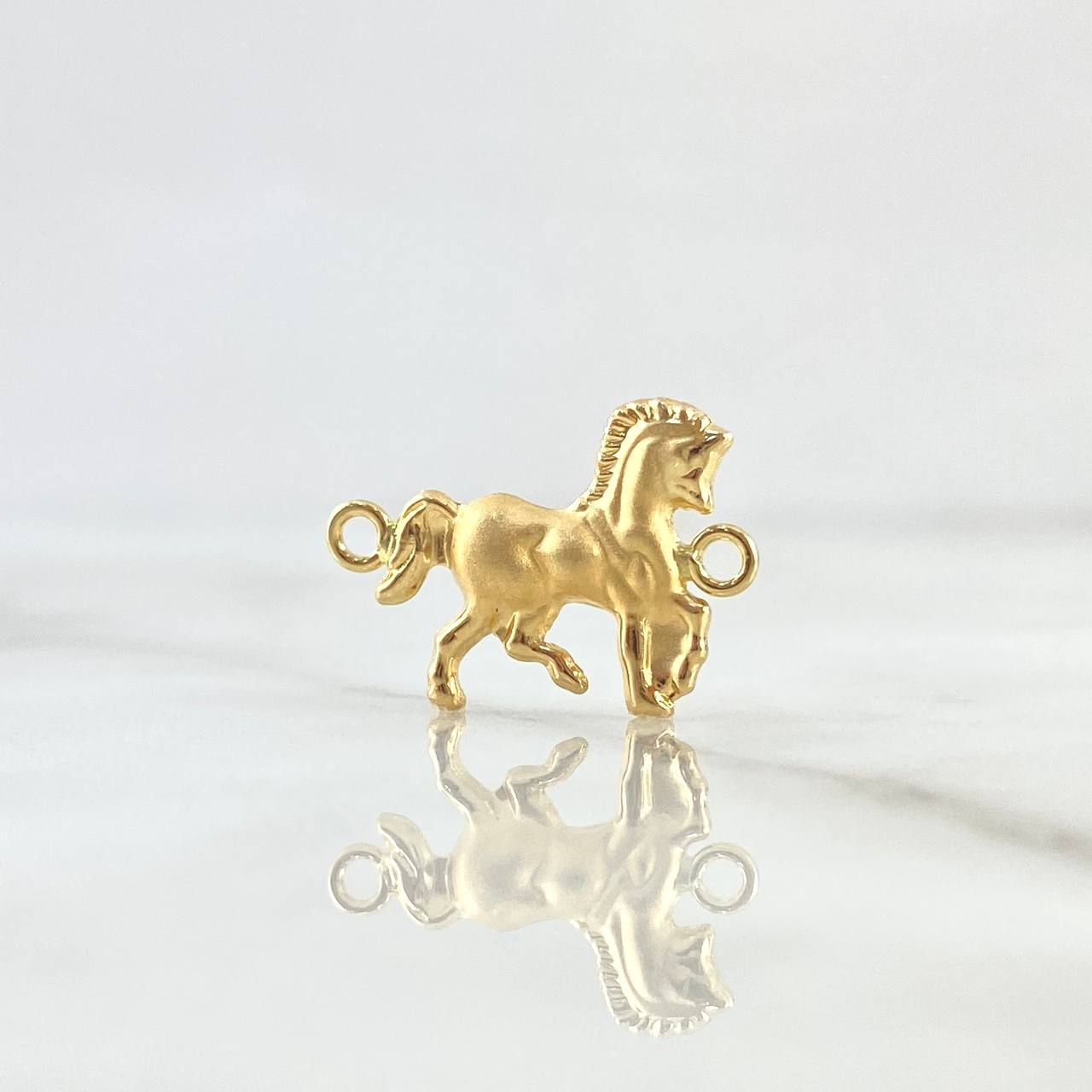 Herraje Caballo 0.95gr / 2cm / Mate Oro Amarillo 18K ©