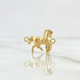 Herraje Caballo 0.9gr / 2cm / Mate Oro Amarillo 18K