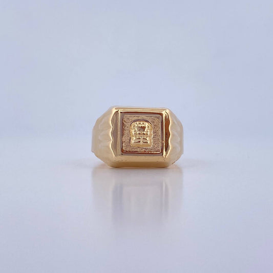 Anillo Sello Precolombino 4.35gr / T9 1/2 / Oro Amarillo 18K $