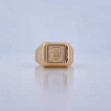 Anillo Sello Corona RX 4.2gr / T10 / Oro Amarillo 18K $