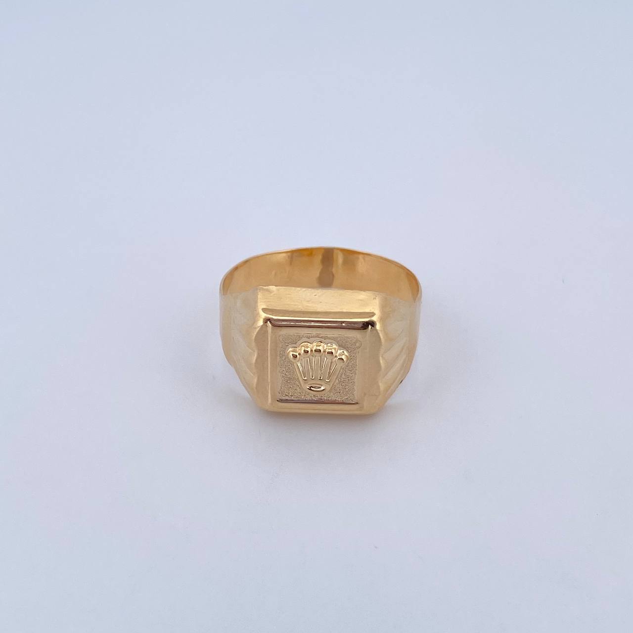 Anillo Sello Corona RX 4.2gr / T10 / Oro Amarillo 18K $