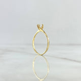 Anillo Solitario 1.3gr / T6 1/2 / Circon Blanco Oro Amarillo 18K ©