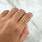 Anillo Corazones 1.3gr / T7 / Liso Oro Amarillo 18K