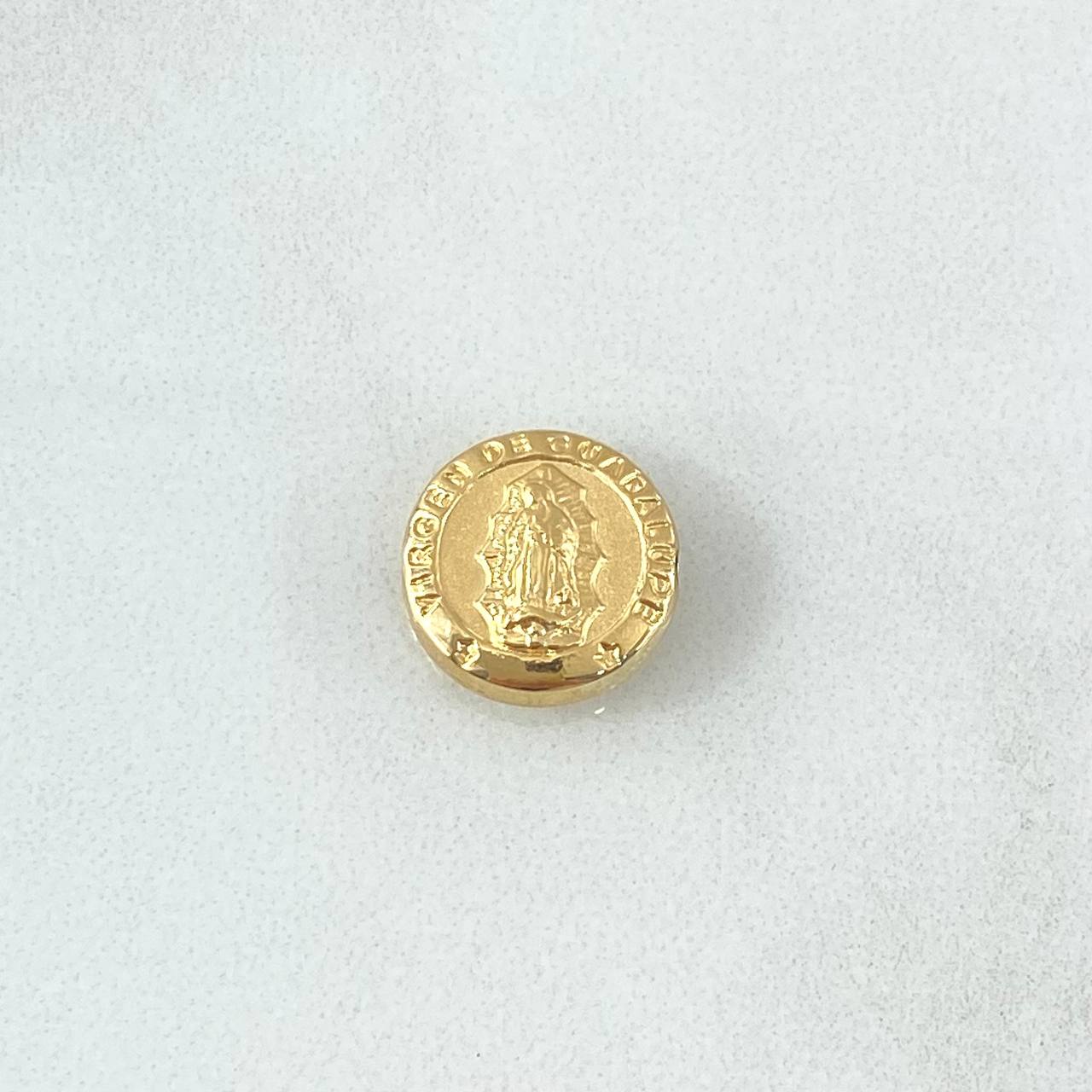 Herraje Virgen Guadalupe 0.7gr / 1.5cm / Tambor Oro Amarillo 18K