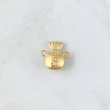 Herraje Bolsa De Dinero 0.8gr / 1.6cm / Oro Amarillo 18K