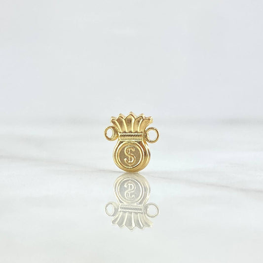 Herraje Bolsa De Dinero Plana 0.4gr / 1cm / Oro Amarillo 18K