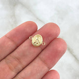 Herraje Virgen Del Carmen 0.4gr / 1cm / Troquelado Oro Amarillo 18K