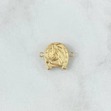 Herraje Caballo Herradura 1.1gr / 1.5cm / Troquelado Oro Amarillo 18K