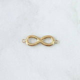 Herraje Infinito Silueta 0.65gr / 2.6cm / Liso Oro Amarillo 18K