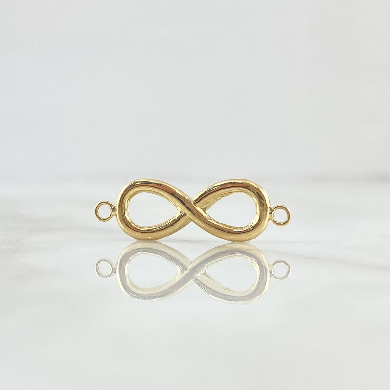 Herraje Infinito Silueta 0.65gr / 2.6cm / Liso Oro Amarillo 18K