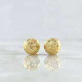 Topos Bola 1.45gr / 9mm Diamantada Lineal Oro Amarillo 18K *