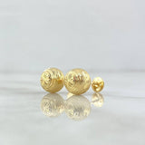 Topos Bola 1.45gr / 9mm Diamantada Lineal Oro Amarillo 18K *