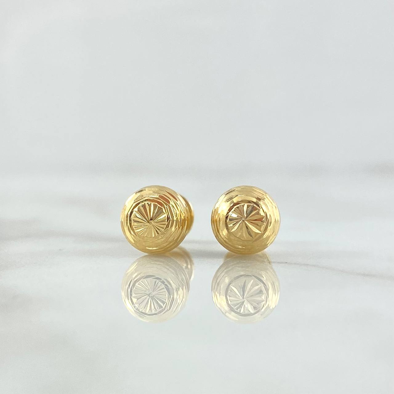 Topos Bola 1gr / 7mm Diamantada Lineal Oro Amarillo 18K