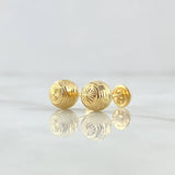 Topos Bola 1gr / 7mm Diamantada Lineal Oro Amarillo 18K