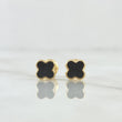 Topos Trébol VCyA 0.7gr / 6.1mm Resina Negra Oro Amarillo 18K *