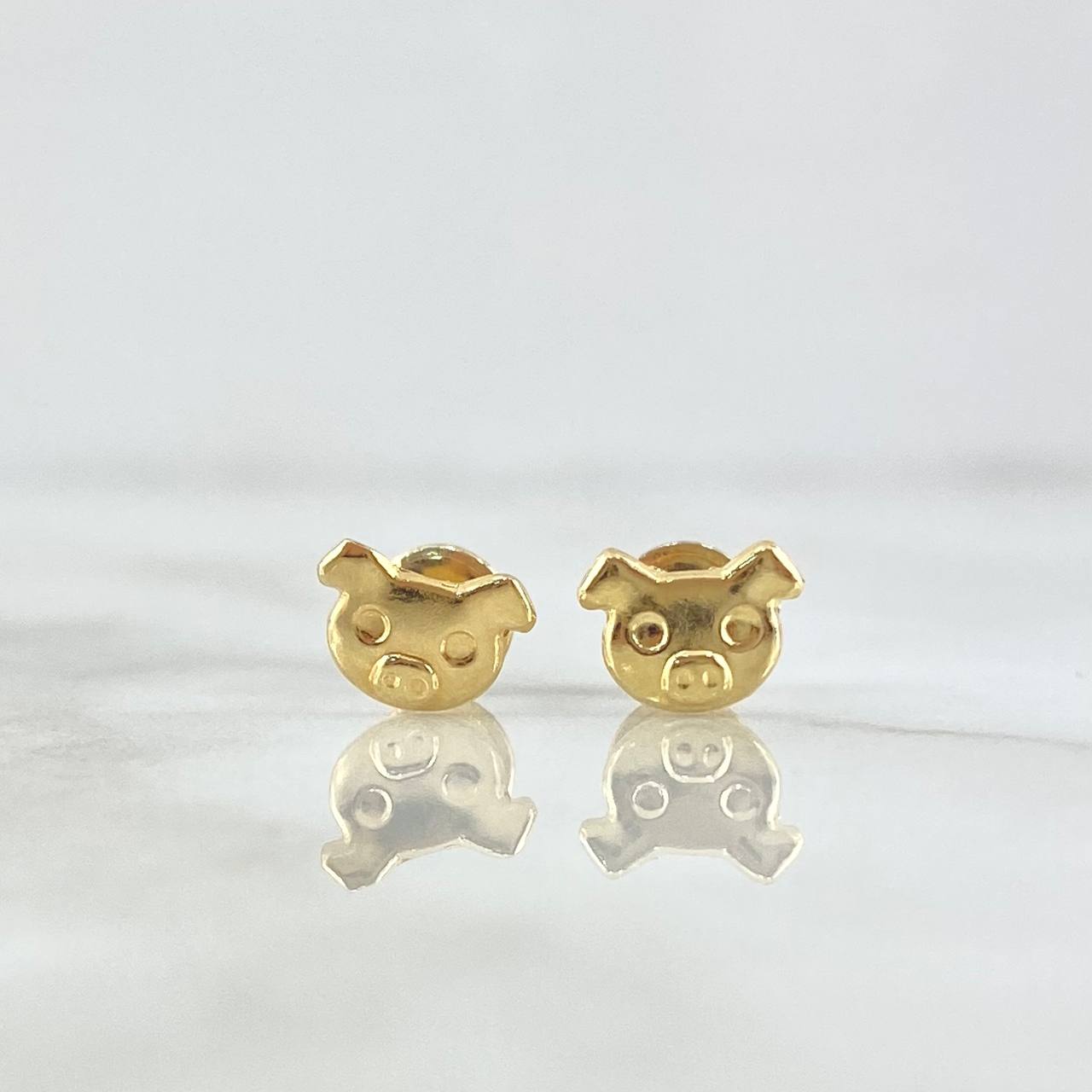 Topos Cerdito 0.65gr / 6mm Oro Amarillo 18K ©