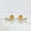 Topos Estela Circulo 0.75gr / 12mm Circones Blancos Oro Amarillo 18K *