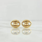 Topos GC 1.15gr / 12mm Lisos Oro Amarillo 18K *