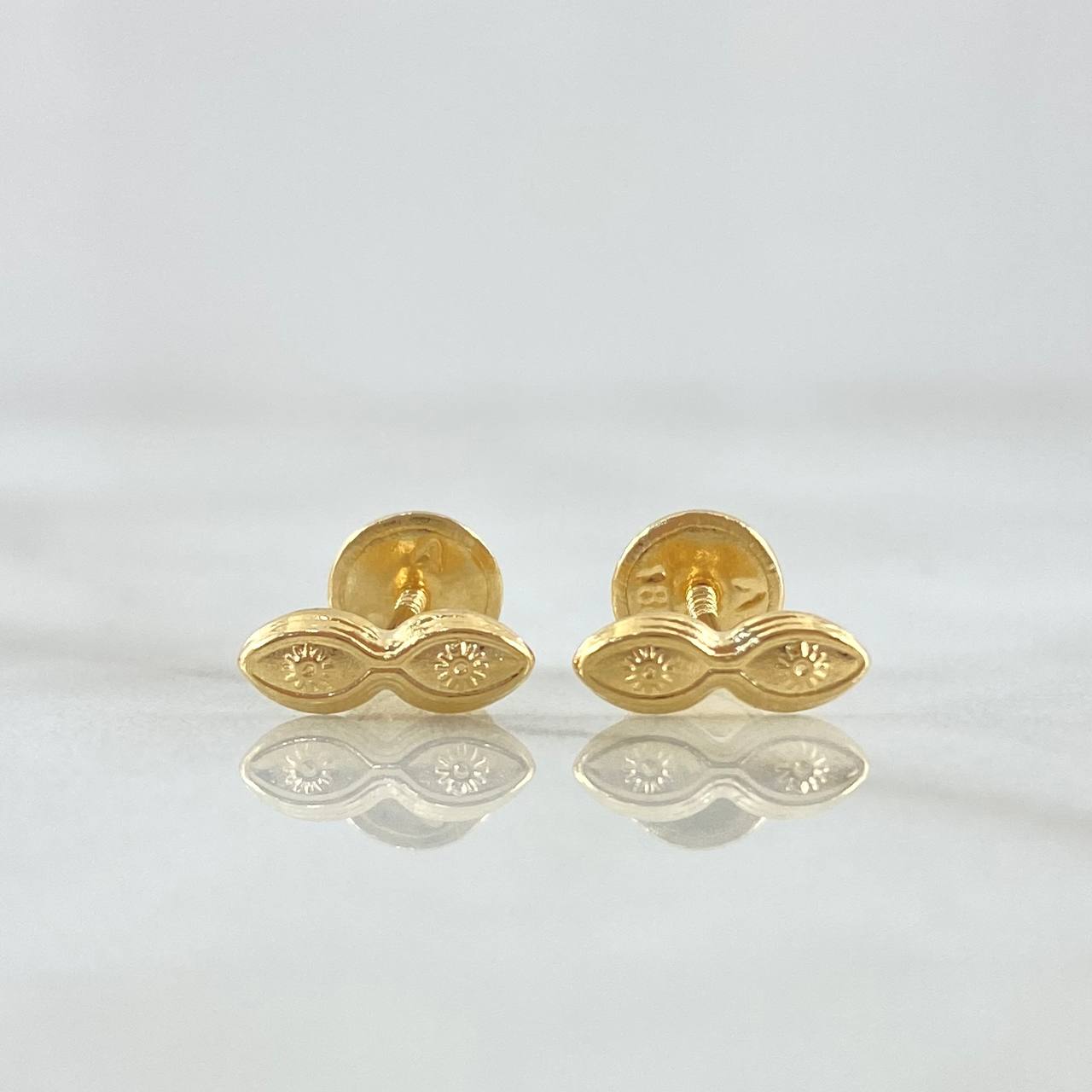 Topos Ojos De Santa Lucia 0.55gr / 9mm Oro Amarillo 18K *