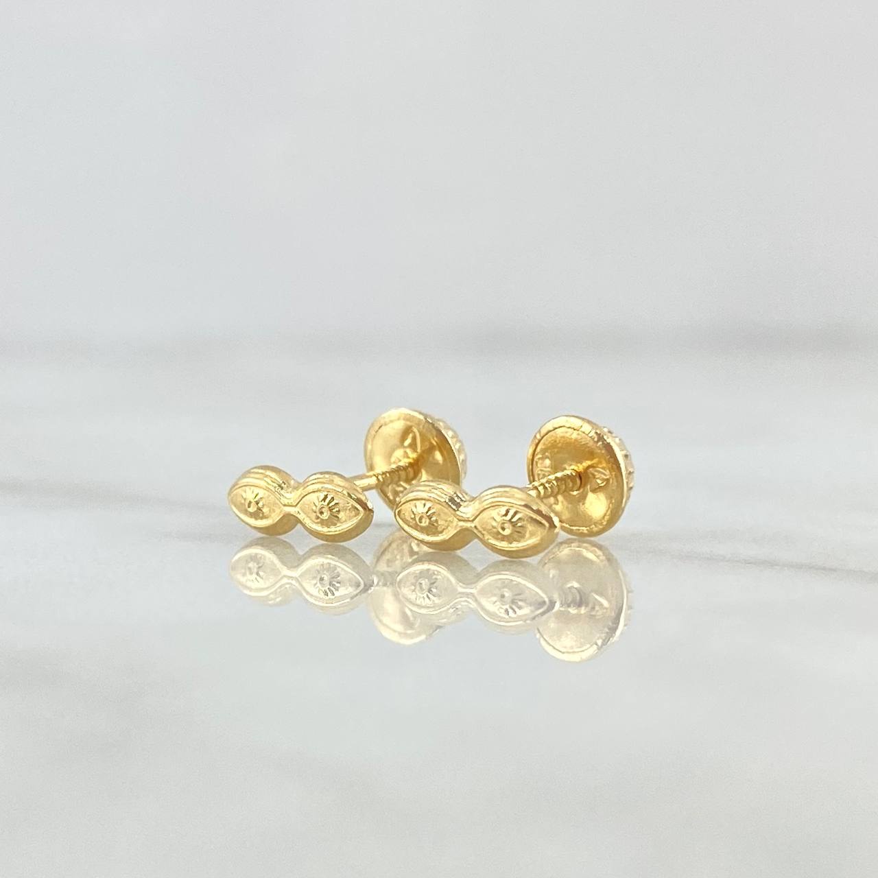 Topos Ojos de Santa Lucia 0.55gr / 9mm Oro Amarillo 18K *