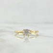 Anillo Solitario en Cetro 1.85gr / T6 3/4 / Circon Blanco Oro Amarillo 18K