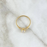 Anillo Solitario en Cetro 1.85gr / T6 3/4 / Circon Blanco Oro Amarillo 18K