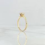 Anillo Solitario en Cetro 1.85gr / T6 3/4 / Circon Blanco Oro Amarillo 18K