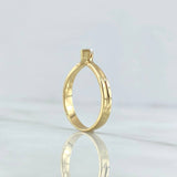 Anillo Solitario Abrazo 2.7gr / T6 3/4 / Circon Blanco Oro Amarillo 18K