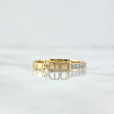 Anillo Amor 2.25gr / T7 1/2 / Circones Blancos Oro Amarillo 18K