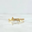 Anillo Amor 1.25gr / T6 3/4 / Circones Blancos Oro Amarillo 18K