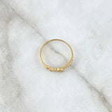 Anillo Amor 1.25gr / T6 3/4 / Circones Blancos Oro Amarillo 18K