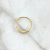 Anillo I Love You 1.95gr / T7 / Circones Blancos Oro Amarillo 18K