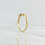 Anillo I Love You 1.95gr / T7 / Circones Blancos Oro Amarillo 18K