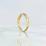 Anillo Infinito Flechado 2.55gr / T6 1/2 / Circones Blancos Oro Amarillo 18K