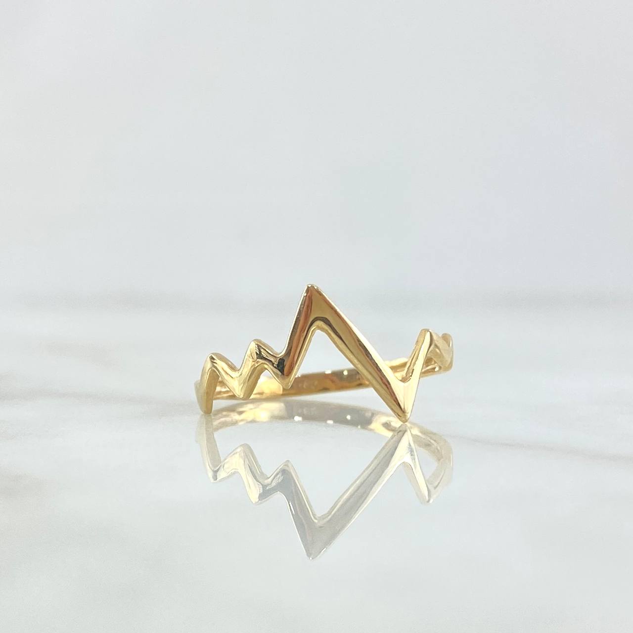 Anillo Electrocardiograma 1.2gr / T6 3/4 / Liso Oro Amarillo 18K