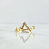 Anillo Electrocardiograma 1.2gr / T6 3/4 / Liso Oro Amarillo 18K