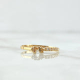 Anillo de Fe 0.95gr / T5 3/4 / Circones Blancos Oro Amarillo 18K