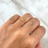 Anillo de Fe 0.95gr / T5 3/4 / Circones Blancos Oro Amarillo 18K