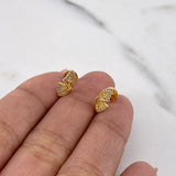 Topos Alas Mariposa 1.1gr / Circones Blancos Oro Amarillo 18K &