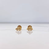 Topos Auto 0.8gr / Circones Blancos Oro Amarillo 18K &