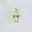 Dije Cruz Cristo 0.5gr / 2.2cm / Puntas Planas Lisa Oro Amarillo 18K