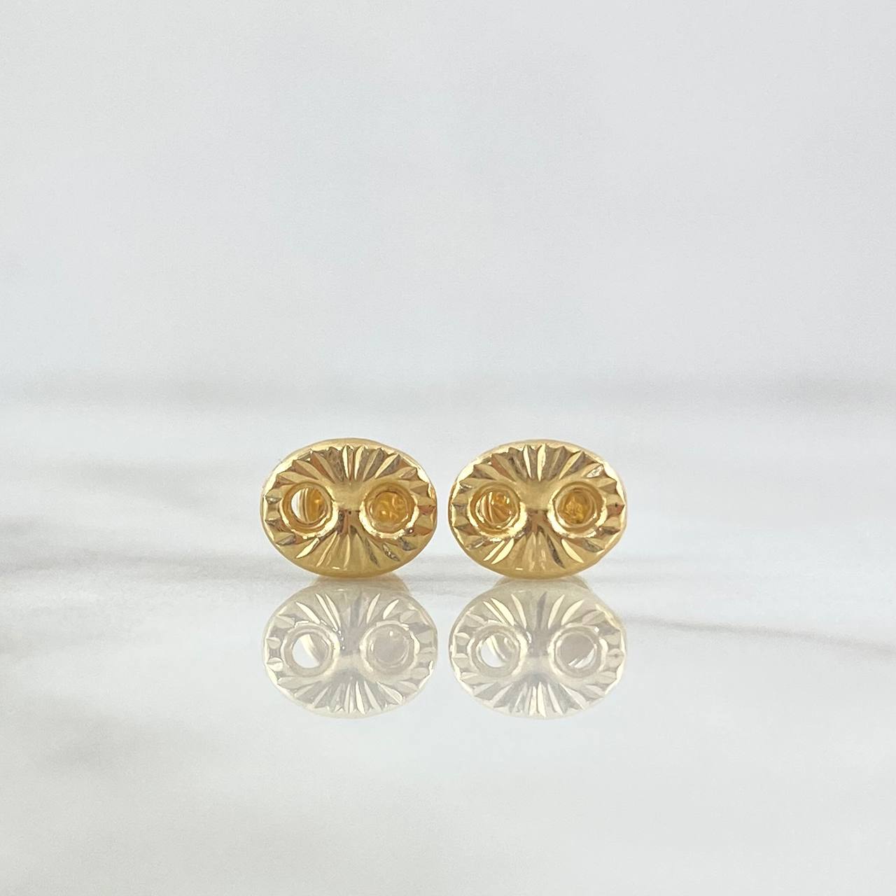 Topos GC 0.7gr / 8mm Diamantados Oro Amarillo 18K