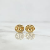 Topos GC 0.7gr / 8mm Diamantados Oro Amarillo 18K