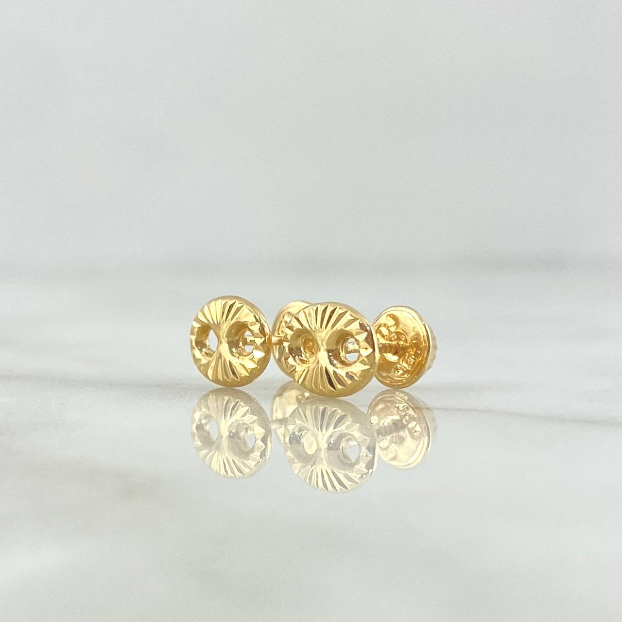 Topos GC 0.7gr / 8mm Diamantados Oro Amarillo 18K