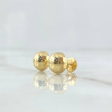 Topos Media Bola 0.8gr / 8mm Lisa Oro Amarillo 18K