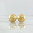 Topos Media Bola 1.45gr / 10mm Diamantado Lineal Oro Amarillo 18K