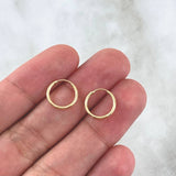 Candongas Aro 0.4gr / 1.1cm / liso Oro Amarillo 18K *