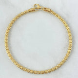 Pulso Ice 6.75gr / 20cm / 3mm Diamantado Oro Amarillo +3 18K