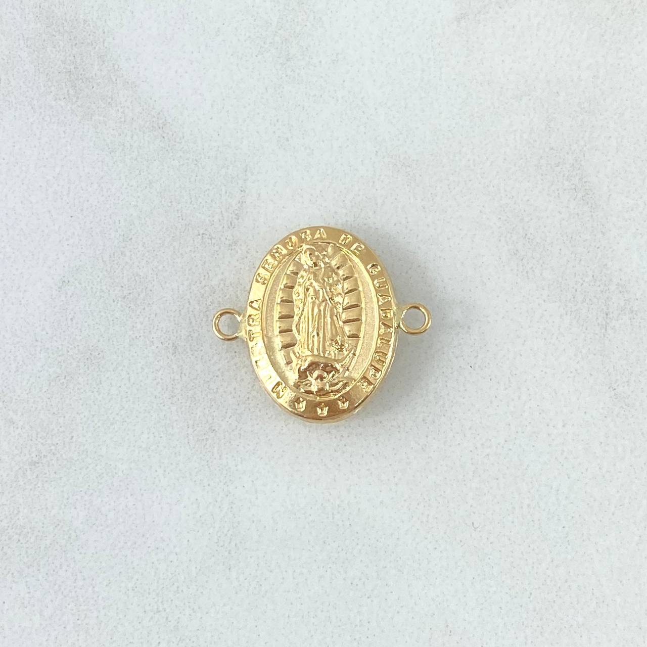 Herraje Virgen Guadalupe 1.05gr / 1.6cm / Troquelada Oro Amarillo 18K